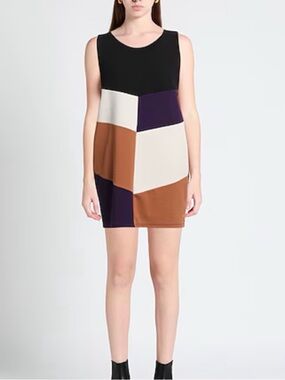 BOUTIQUE DE LA FEMME Color Block Dress – Made in Italy | Size Medium | NWT